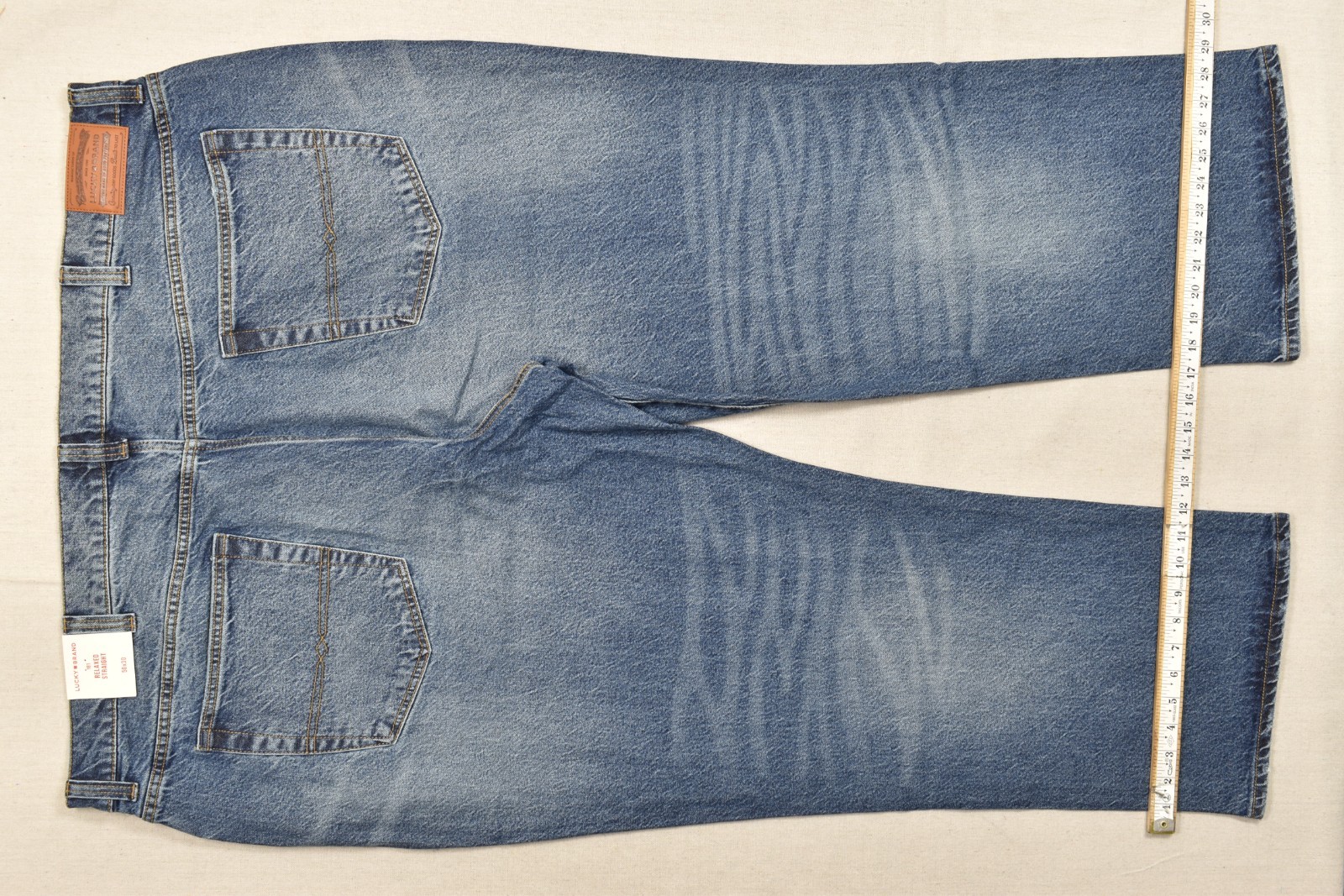 Lucky Brand Men’s 181 Relaxed Straight Denim Jeans Langham Blue Size 50×30 NEW