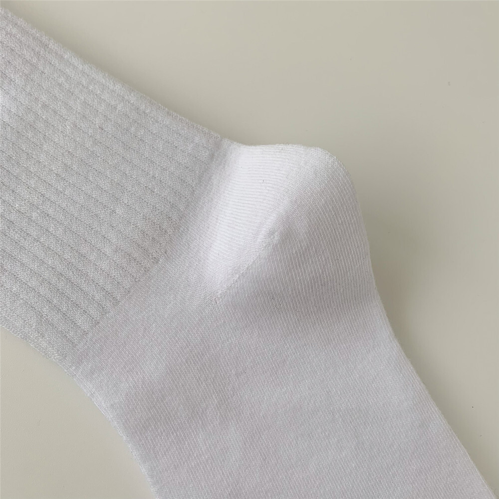 Women Men Cotton Athletic Sports Crew Socks Striped Over Ankle Casual Classic