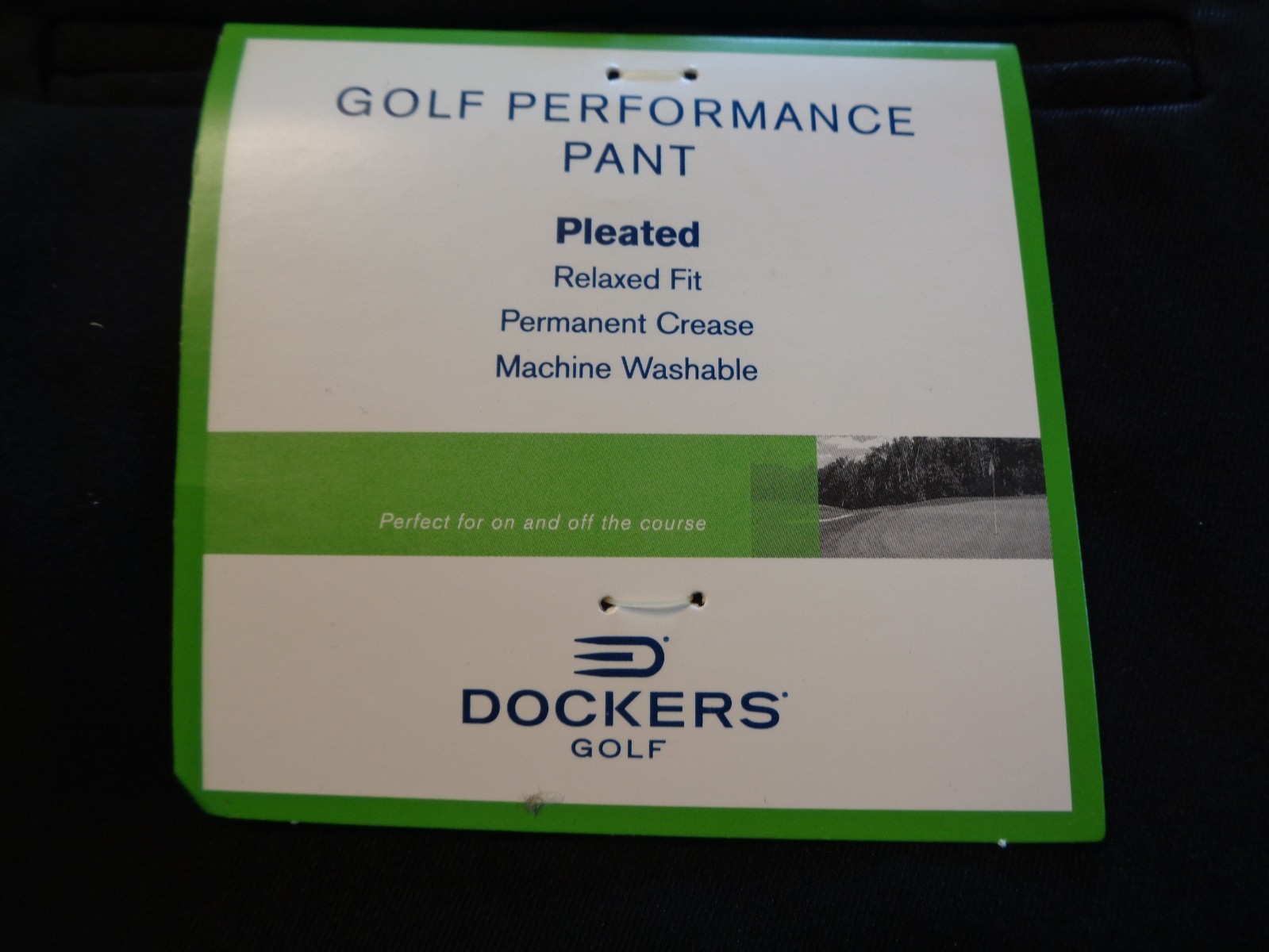 NIP Mens Black Pleated Relax Fit Dockers Golf Pants 42×32 REDUCED Price