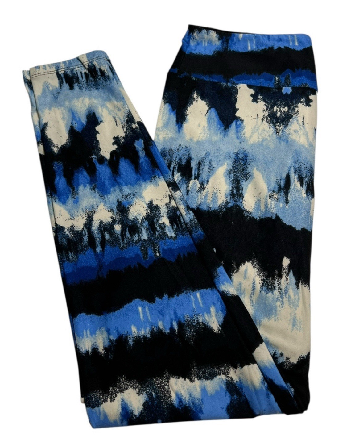 LuLaRoe Leggings OS One Size BLACK BLUE Drip Tribal TIE DYE Stripe Ships FAST