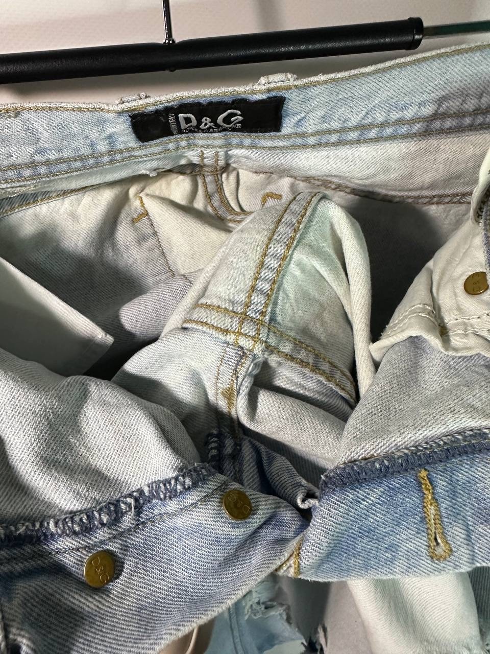 Vintage D&G Dolce Gabbana Ripped Destroyed Jeans Grunge Cult Denim Itierre 28