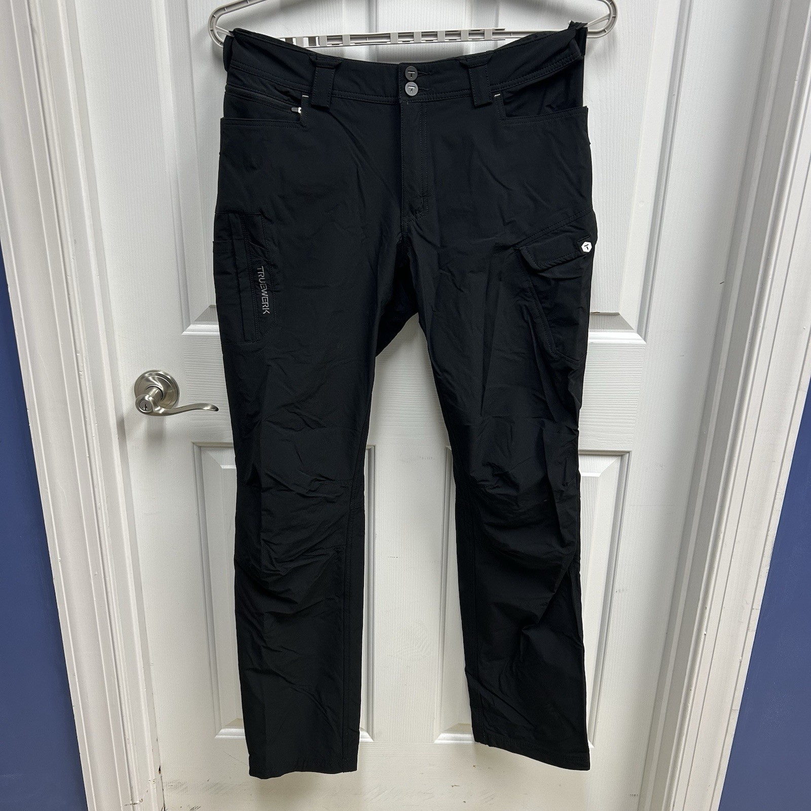 Truewerk T1 WerkPant 36×36 Black Performance Utility Cargo Tactical Activewear