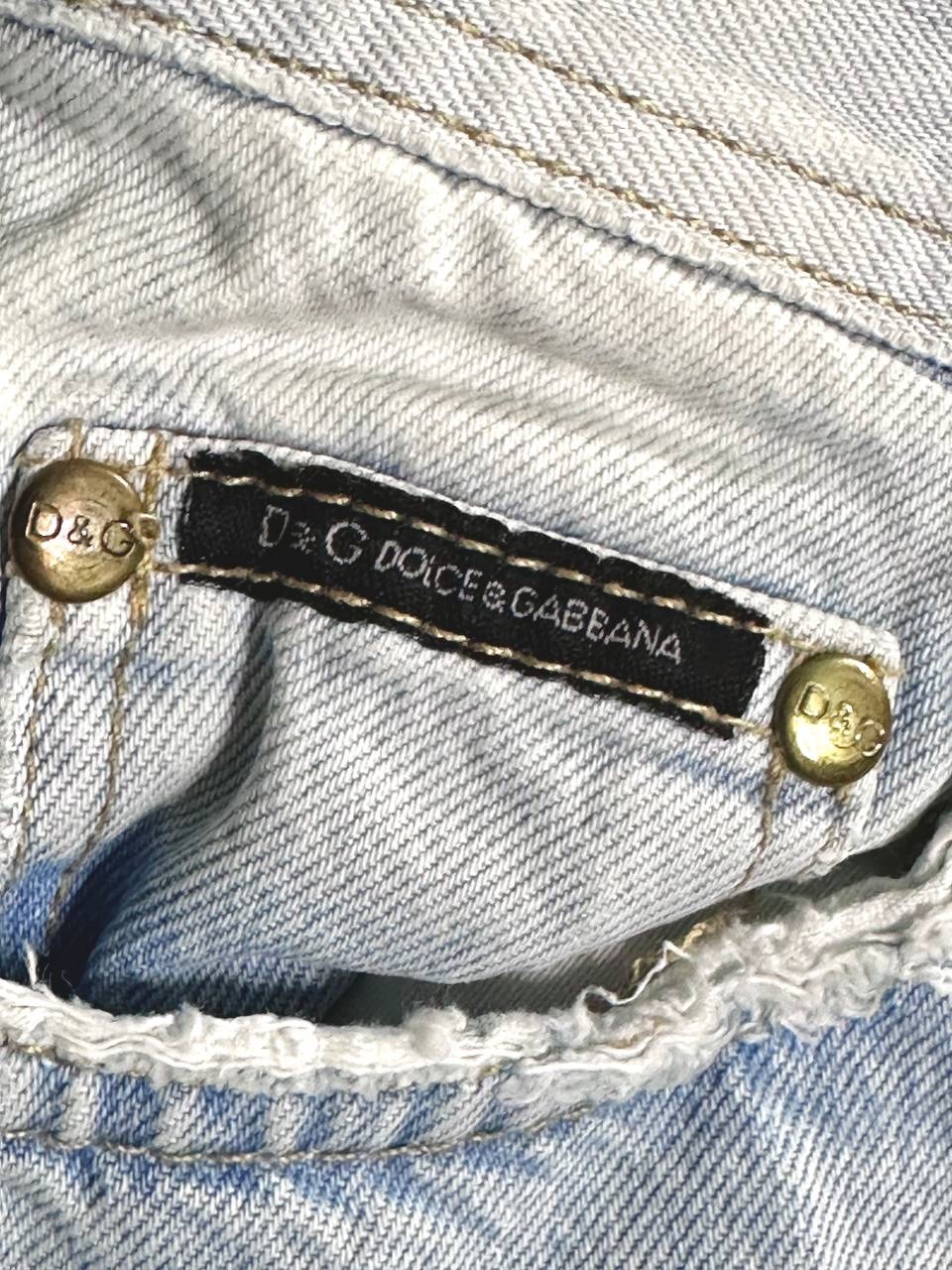 Vintage D&G Dolce Gabbana Ripped Destroyed Jeans Grunge Cult Denim Itierre 28
