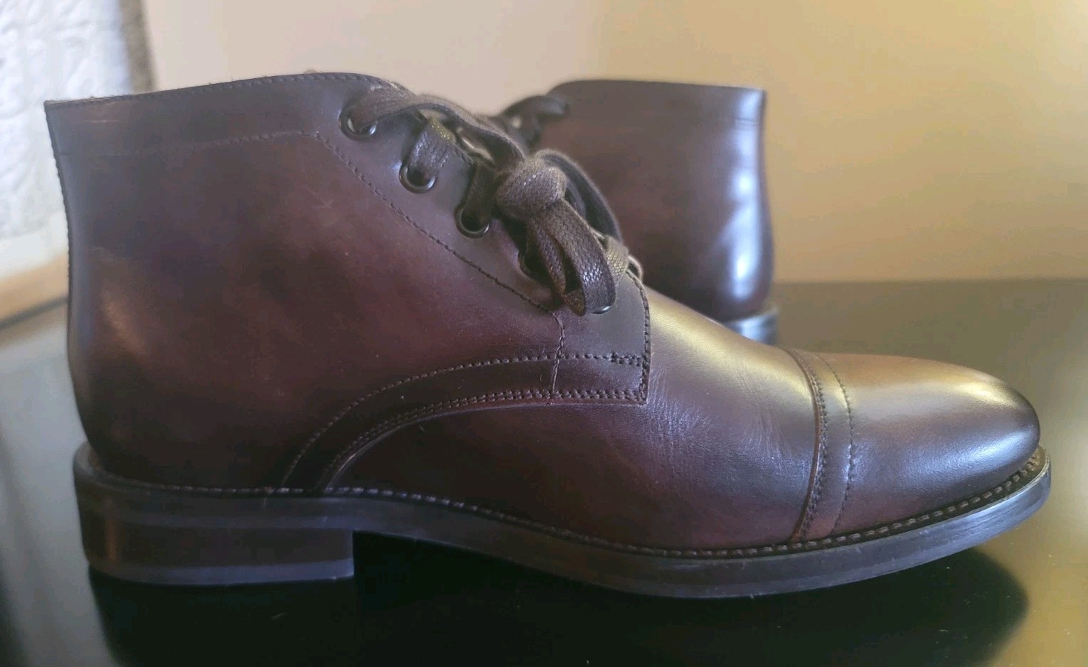 Thursday Boot CADET Men’s Size 8.5 Rich Mahogany Brown Leather Cap Toe Boot NEW