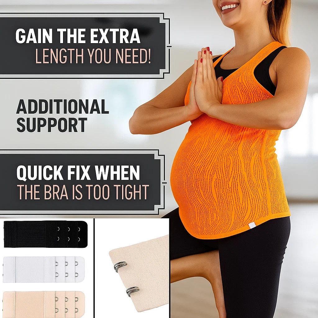 Bra Extender 3-Row (2/3/4 Hook) – Adjustable for Maternity Strapless & Tight Bra