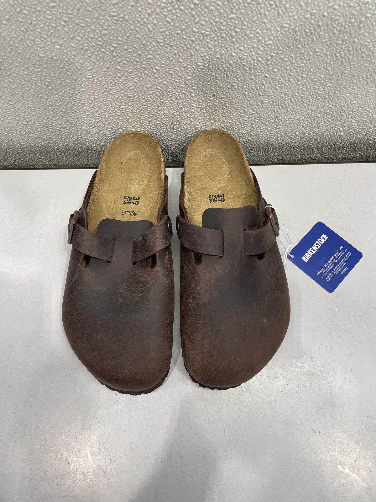 Birkenstock Boston Oiled Leather Clog Unisex W8, M6 In Habana