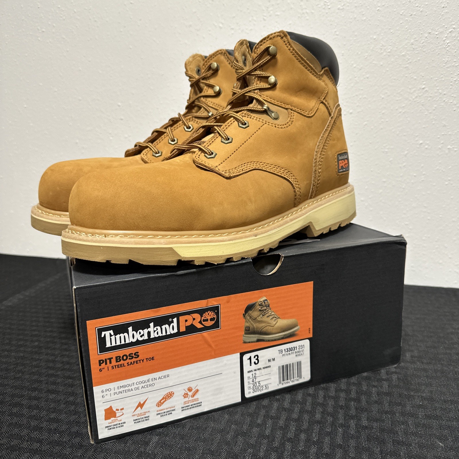 Timberland Pro Men’s Pit boss 6” Steel Safety Toe Size 13 # TB033031