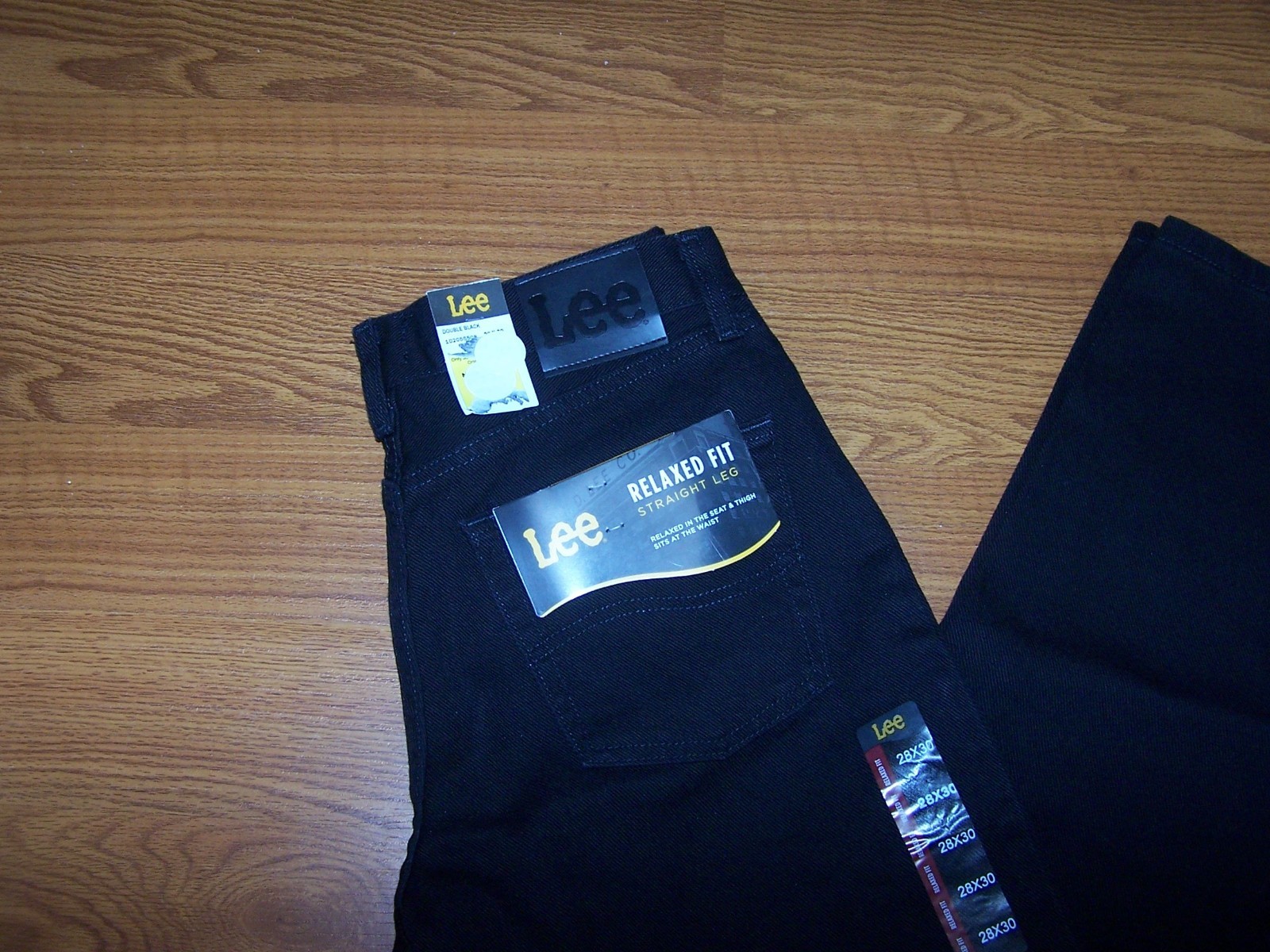 Size 28×30 Mens Regular Fit Straight Leg Lee Jeans (Double Black)