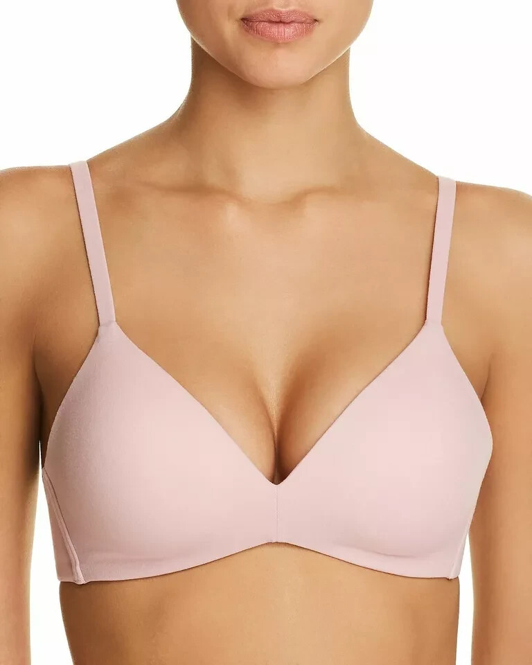 NWT Wacoal 852189 How Perfect Soft Cup Wireless Bra 32D Pink $62