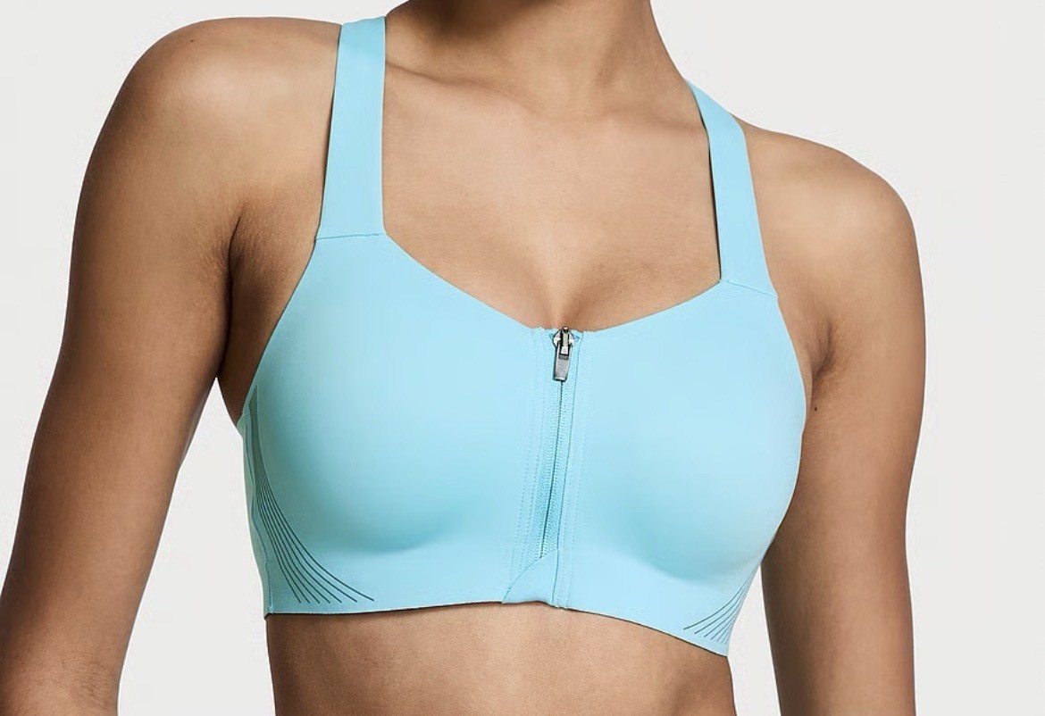 Victoria’s Secret VSX Knockout 2.0 Front-Close Sports Bra Light Blue Pick A Size