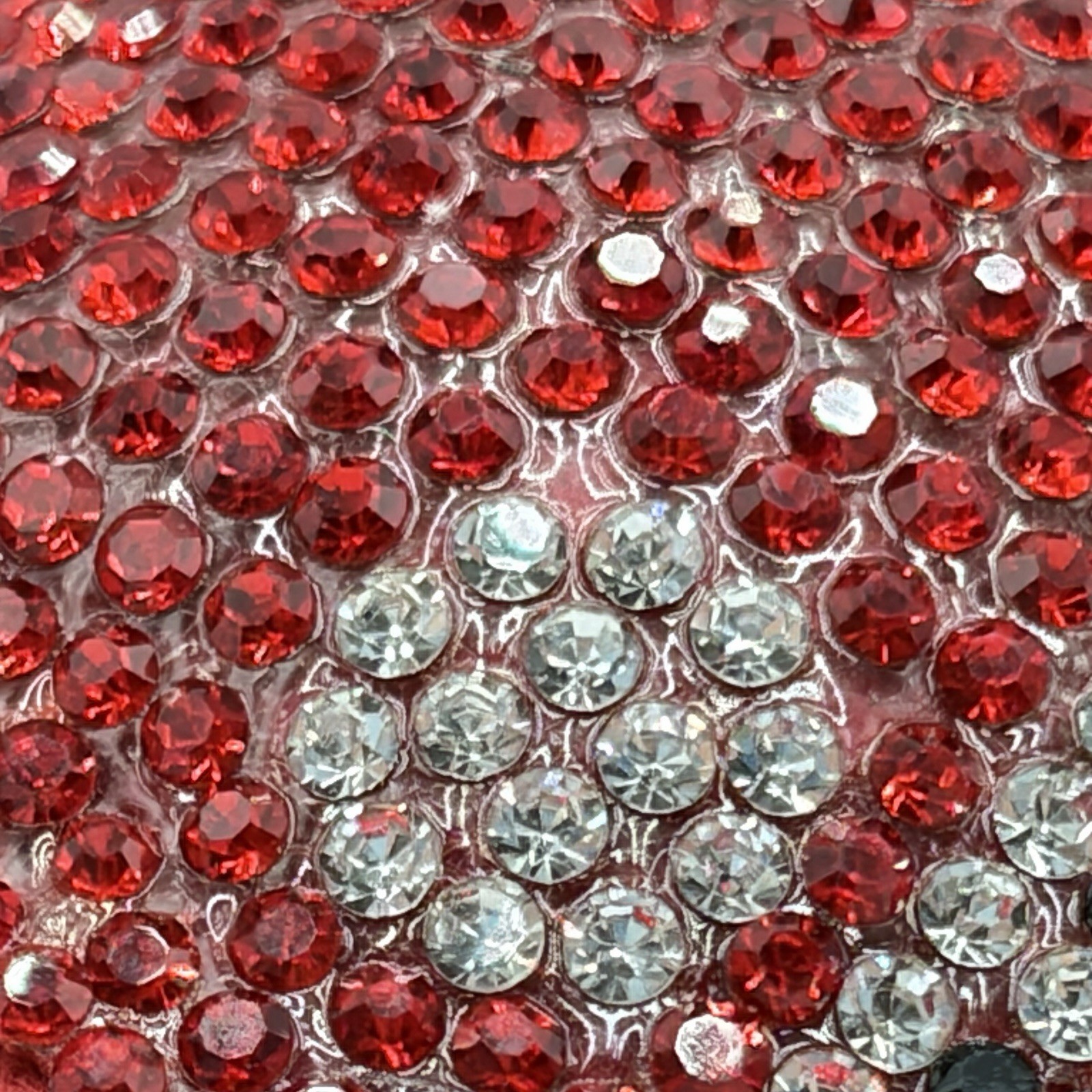 Football Helmet Rhinestone Bag Charm Keychain Sports Fan Tassel Red Gift