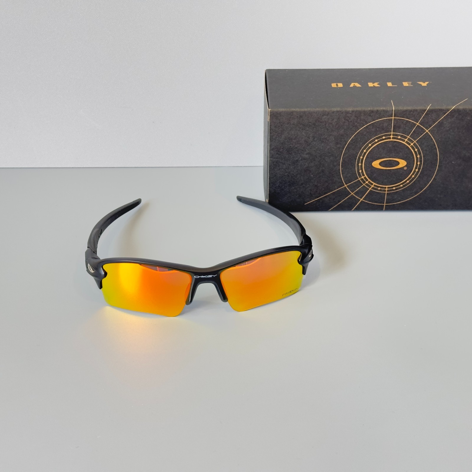 Oakley Flak 2.0 XL OO9271 Sunglasses Black Frame Polarized Red Lens Mens