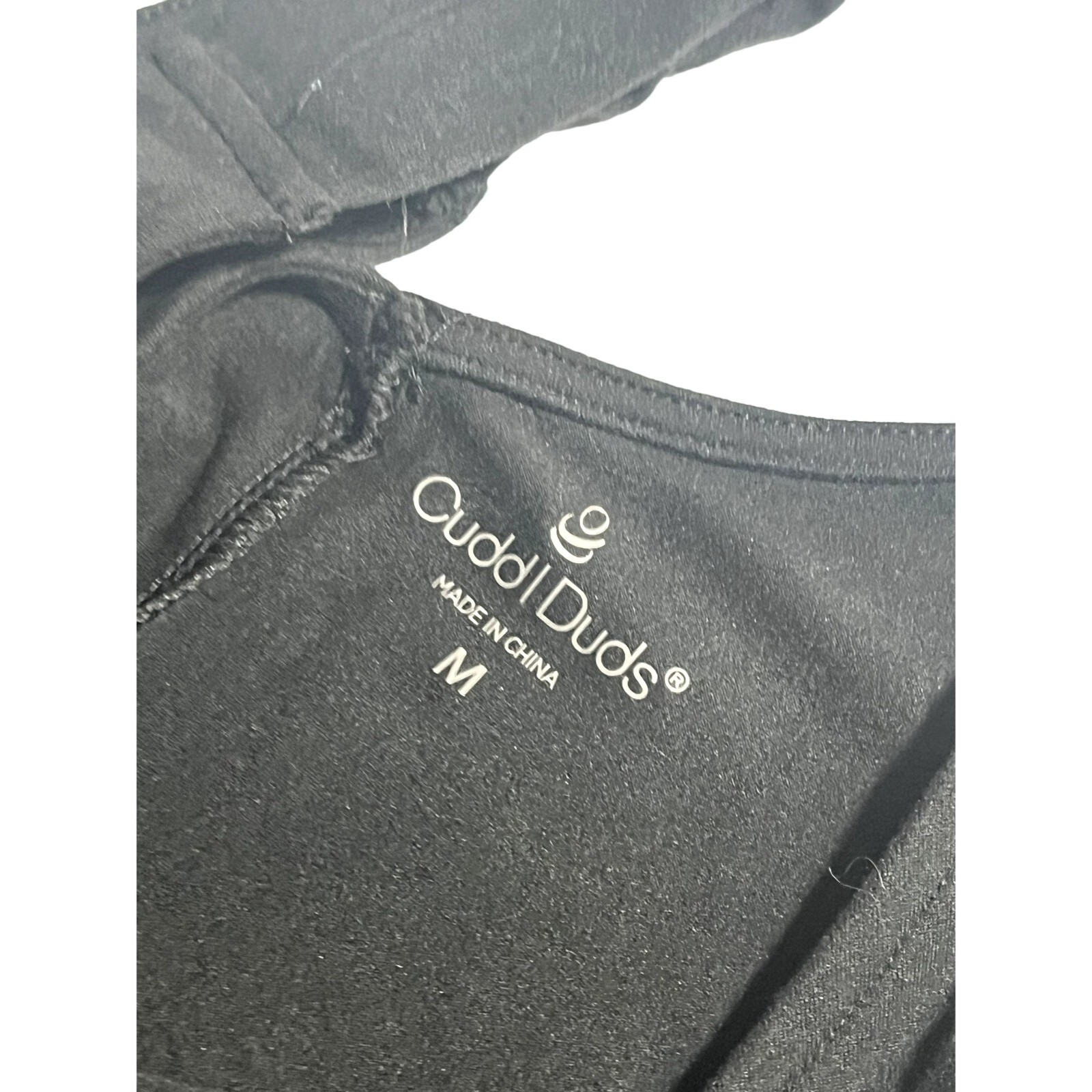 Cuddl Duds Regular Wide Leg Flexwear v-Neck Jumpsuit Black Medium A587647