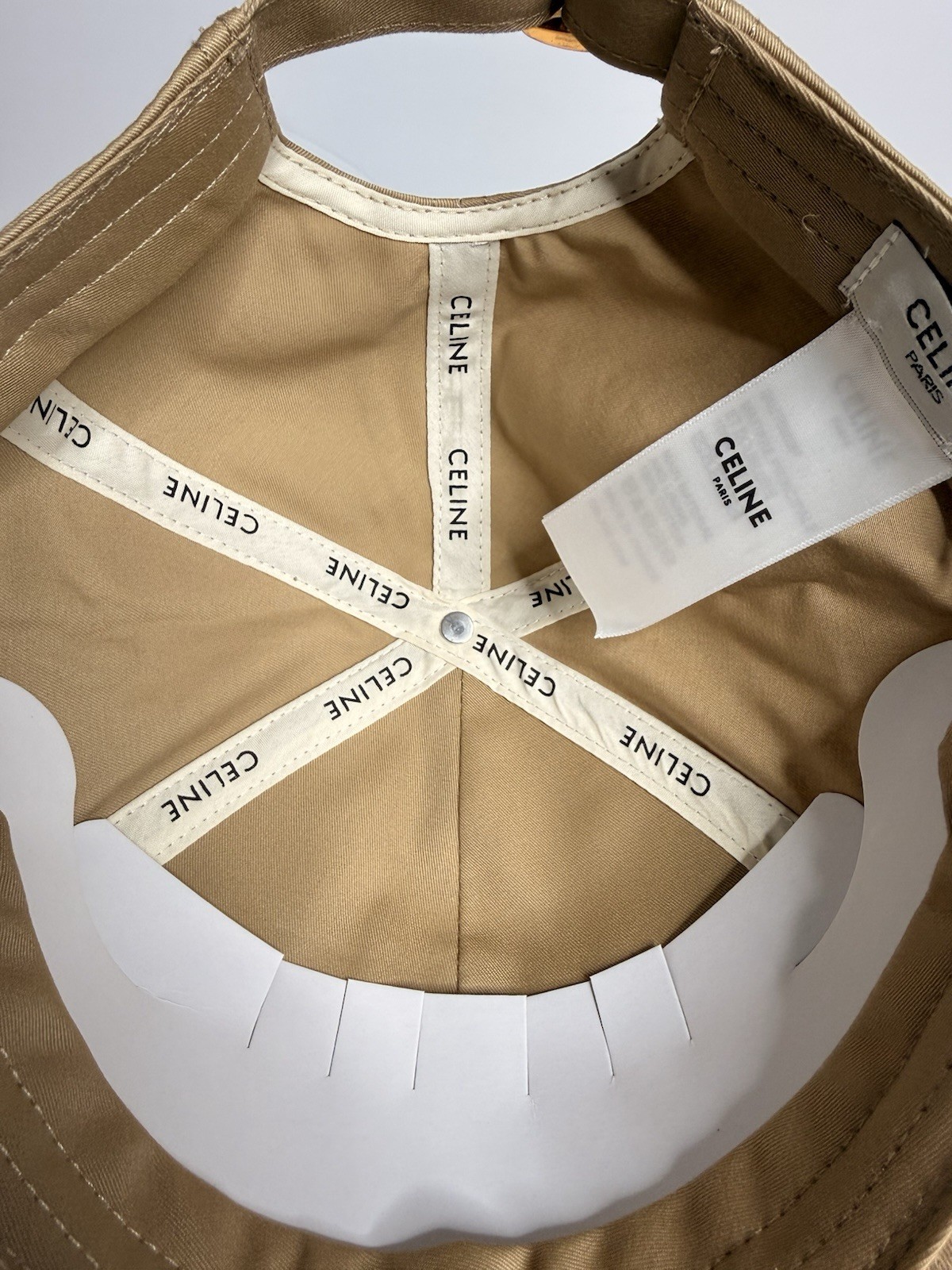 Celine Triomphe Toffee Adjustable Baseball Cap Women’s Medium With Box
