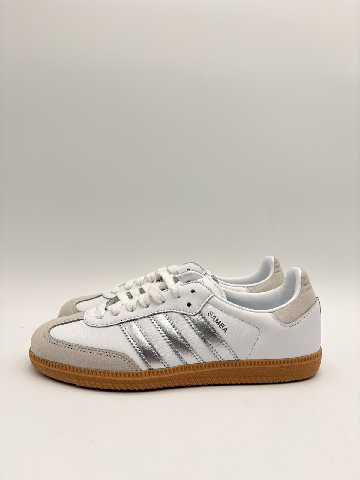 Adidas Women’s Samba OG Multiple Sizes White Silver Metallic Grey |JI2725|