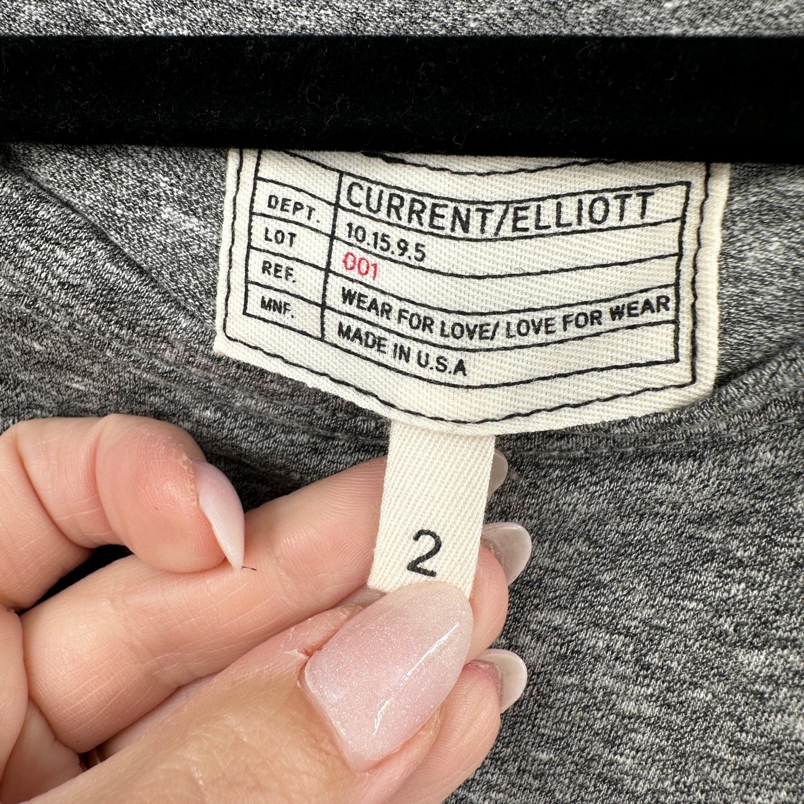 Current/Elliott Heather Grey Ruffle Muscle Dress Size 2 Clean Girl Minimalist