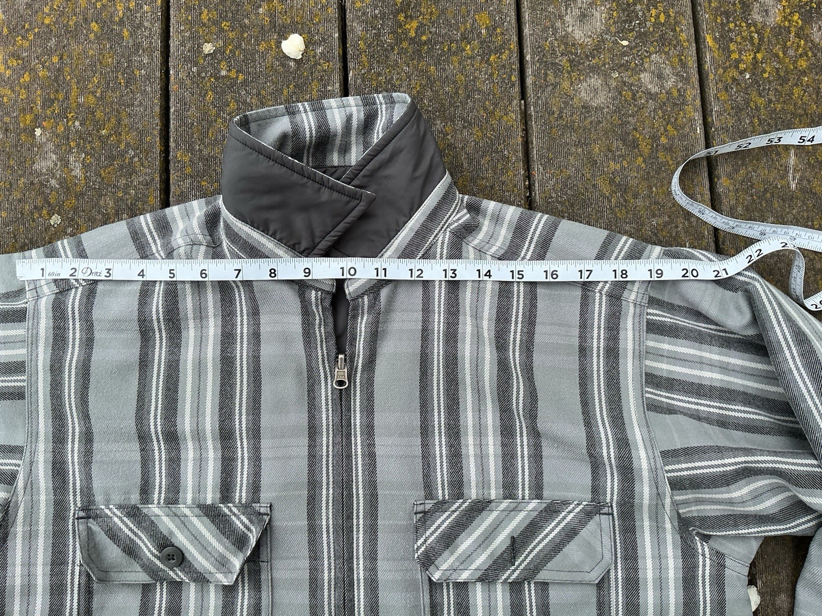 Patagonia Reversible Fjord Jacket Plaid Insulated Gray Mens L