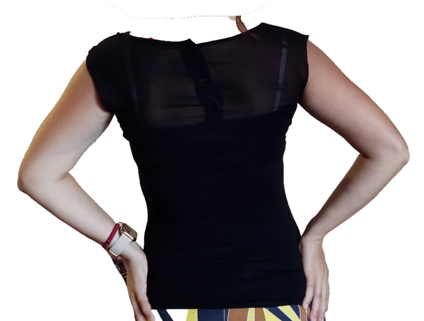 Archival Miss Sixty Black Top sz XS Miss60 Italy