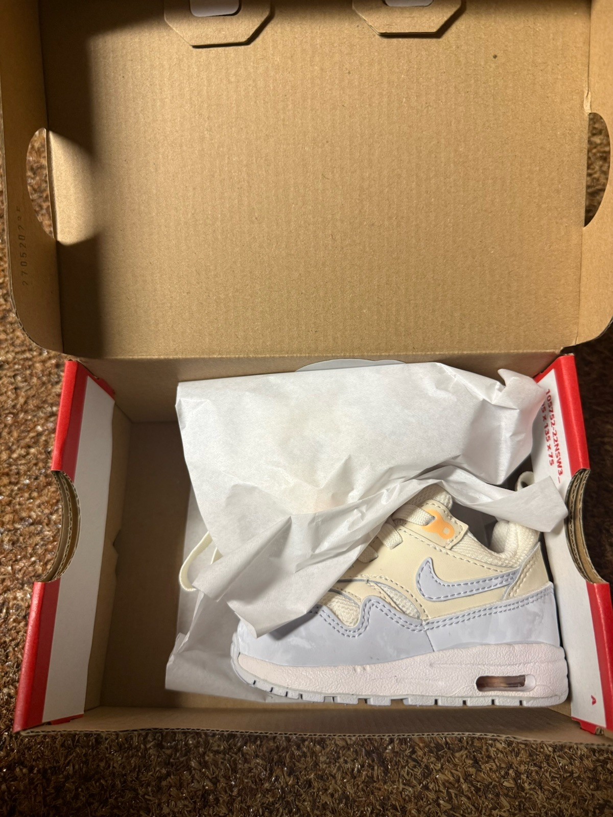 AIR MAX 1 SE EASYON (TD) Pale Ivory/Football Grey TD 4C
