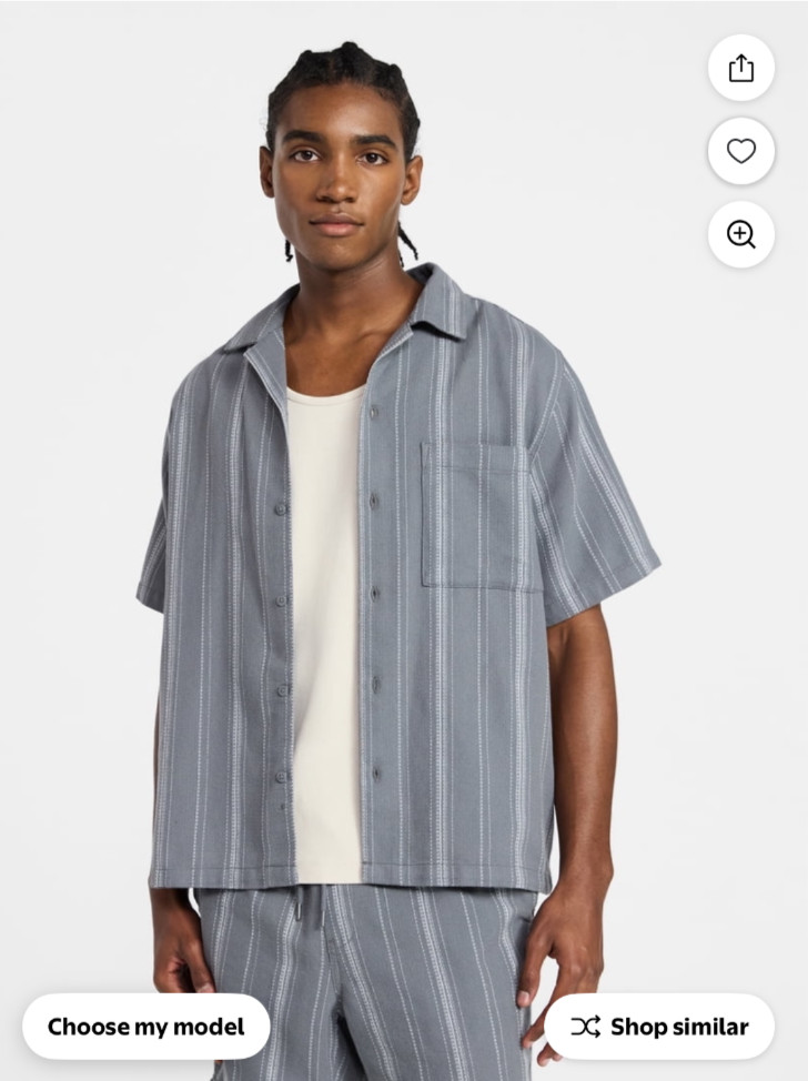 No Boundaries Textured Shirt with Short Sleeves, Men’s Size M L XL 3XL NWT *26