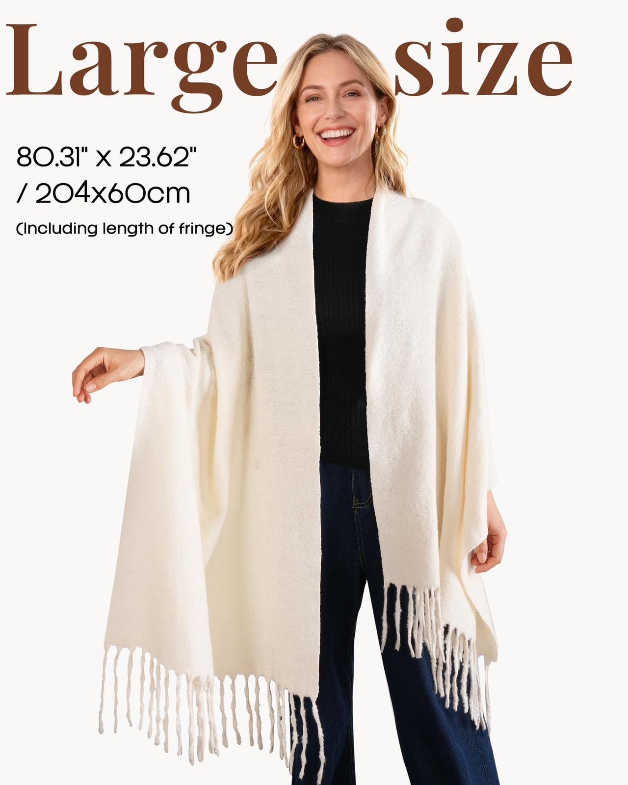 Scarf for Women Men Soft Warm Cashmere Feel Blanket Pashmina Shawl Winter