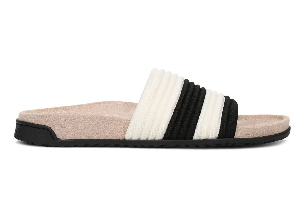 NEW | Vionic Women’s Evie Knit Slide Sandal, Black Ivory