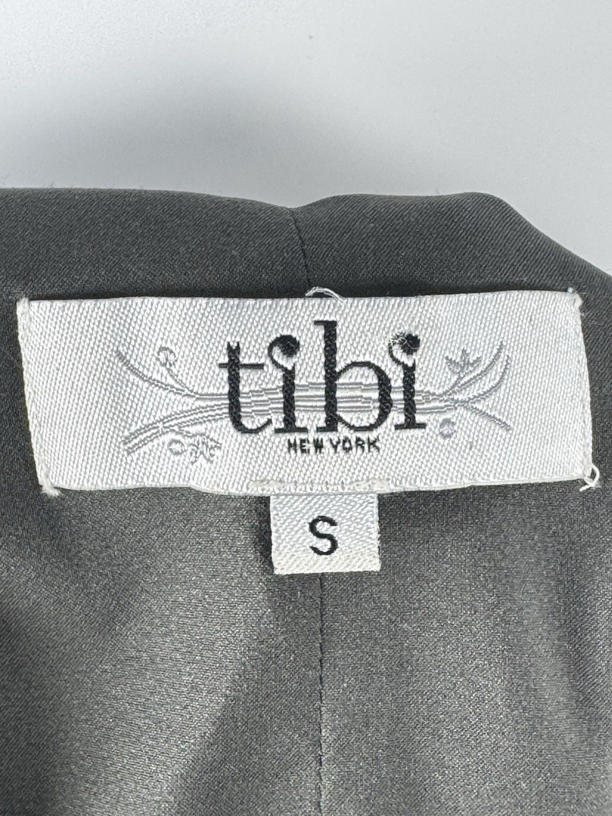 Vintage Tibi 100% Silk Beaded Cap Sleeve Dress Black Size S