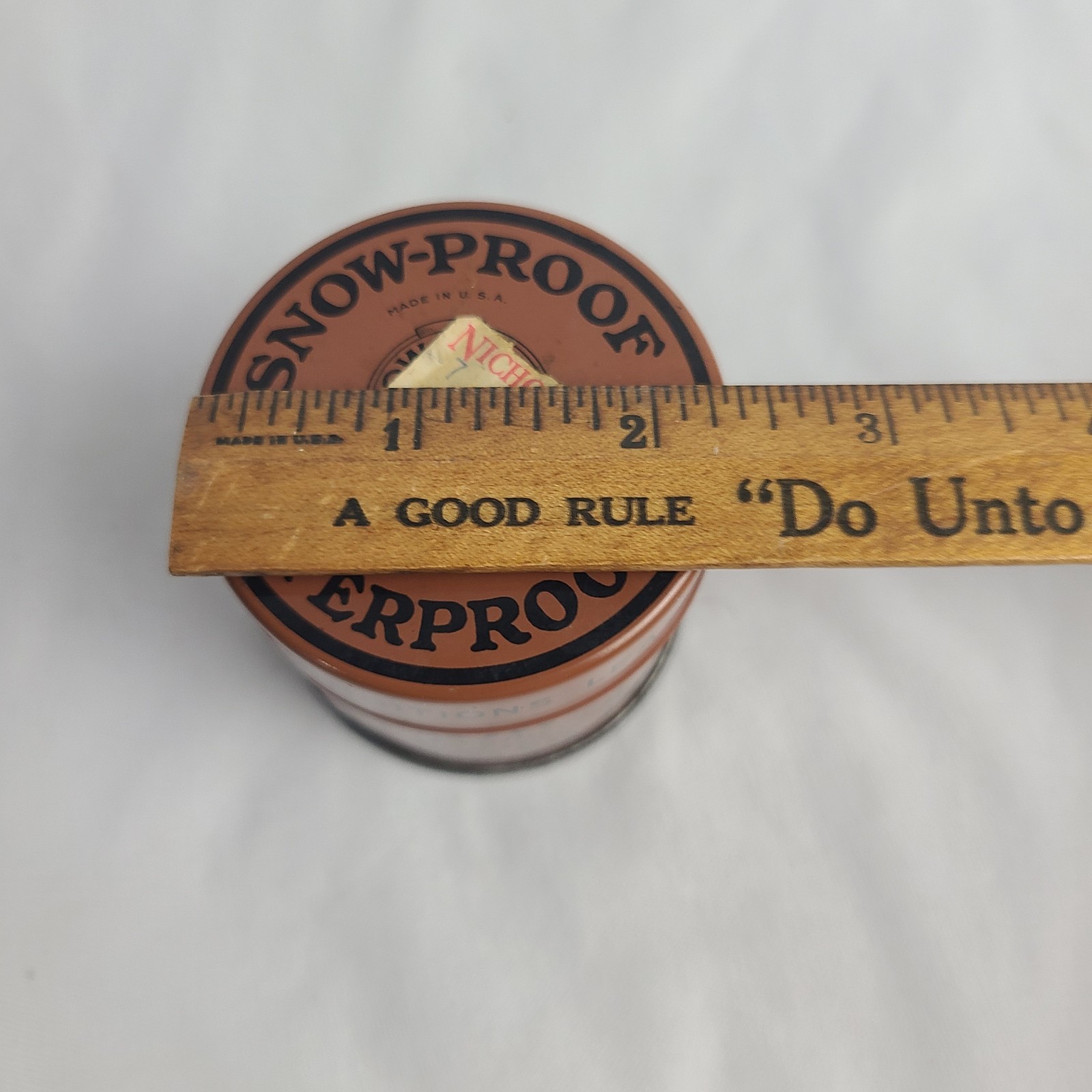 Vintage Snow-Proof Waterproofing Leather’s Best Friend 3.75 Oz. Tin 1/4 Full