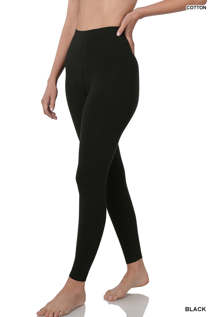 Womens Soft Stretch Cotton High Waisted Leggings Long Workout Yoga Pant Fitness