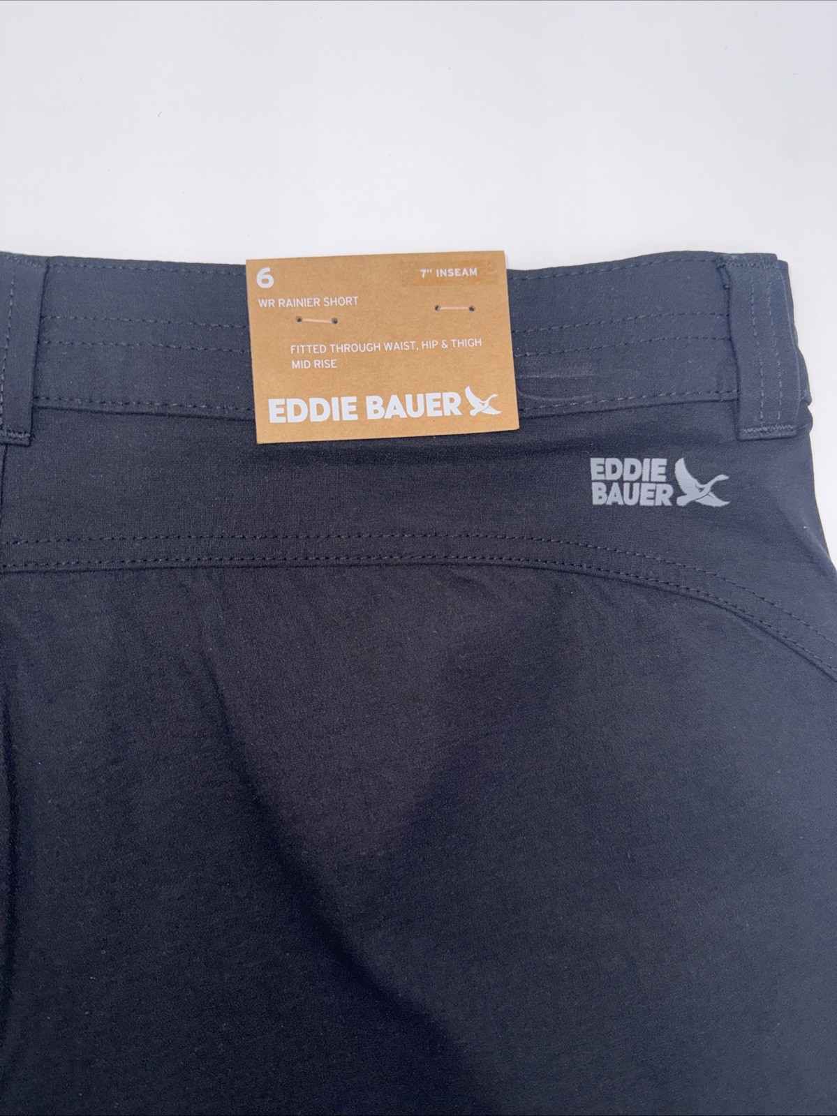 $60 Eddie Bauer Women’s Rainier shorts- Black – Size 6- NEW Tags