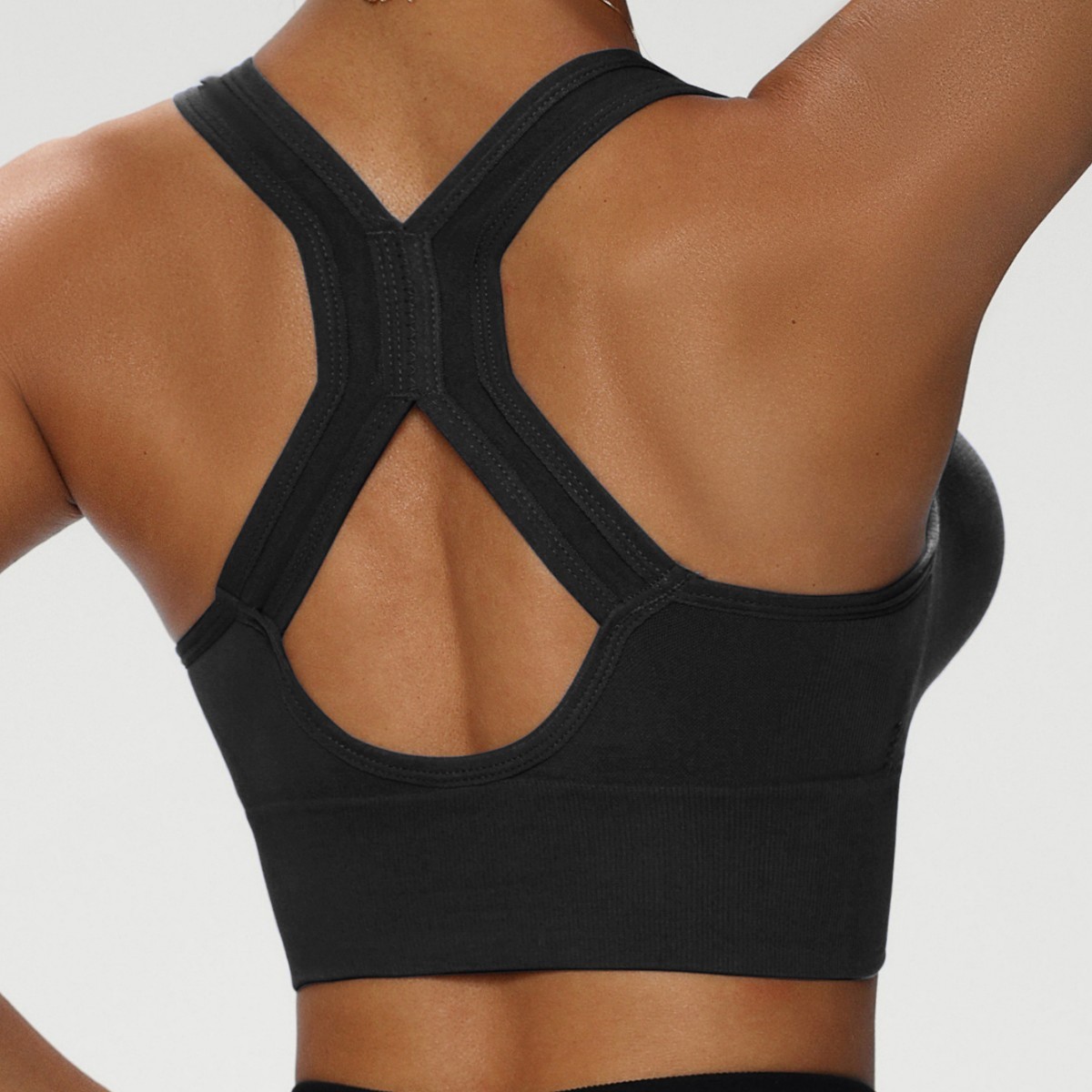 Sports Bra Women 2-Pack Running Yoga Workout Bra Zip Front Closure S/M/L/XL