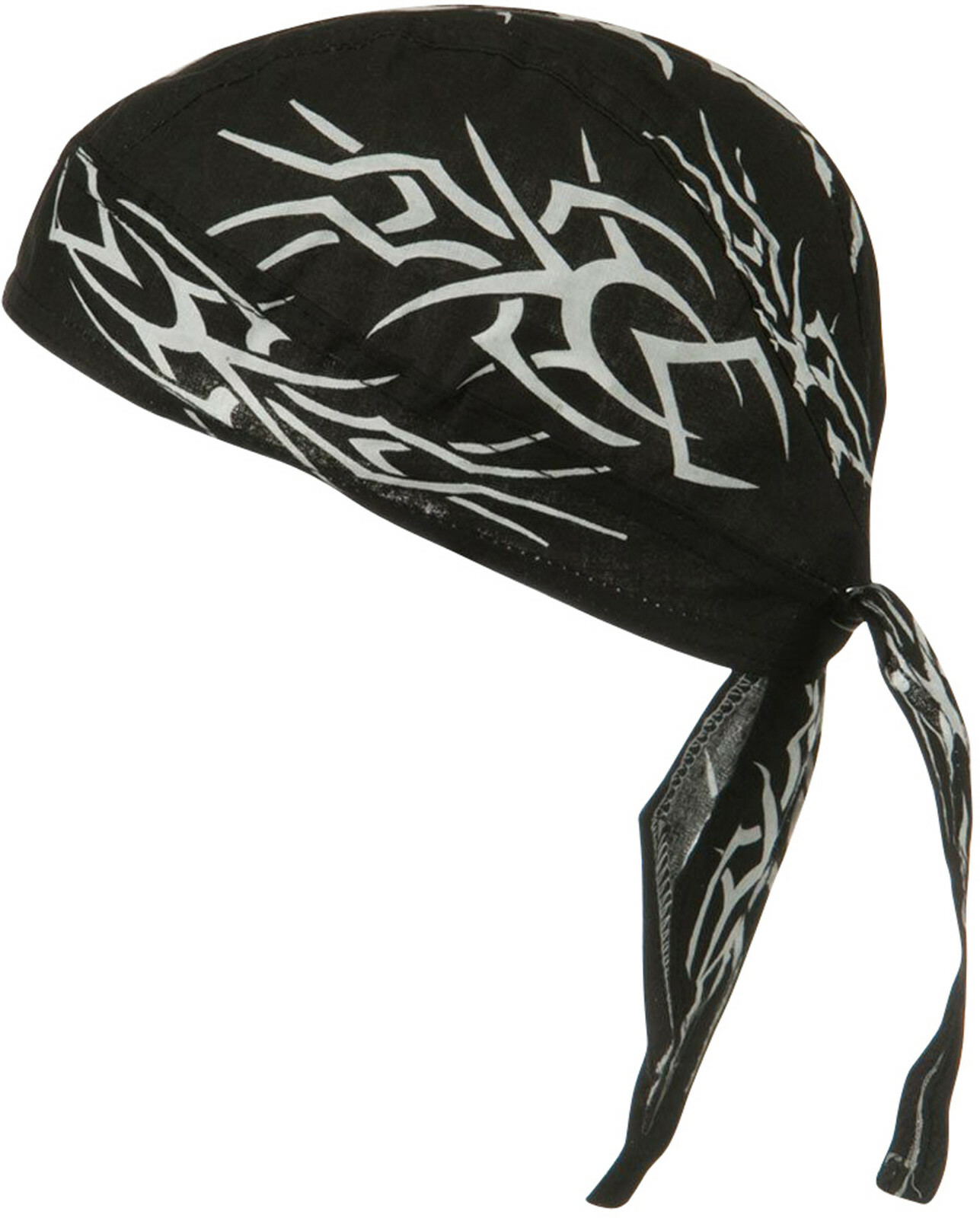 Black White Skull Cap Motorcycle Bandana Headwrap Doo Rag Du Dew Tribal Tattoo