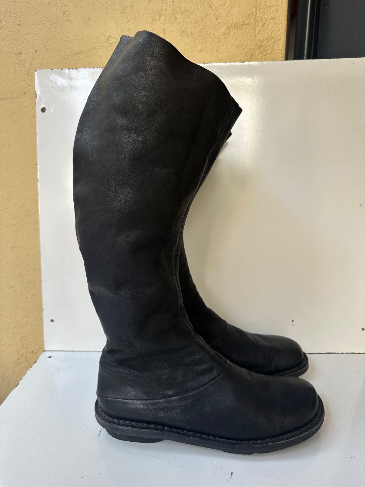 Trippen Black Leather Knee-high Women’s Boots Size 39 / USA 8