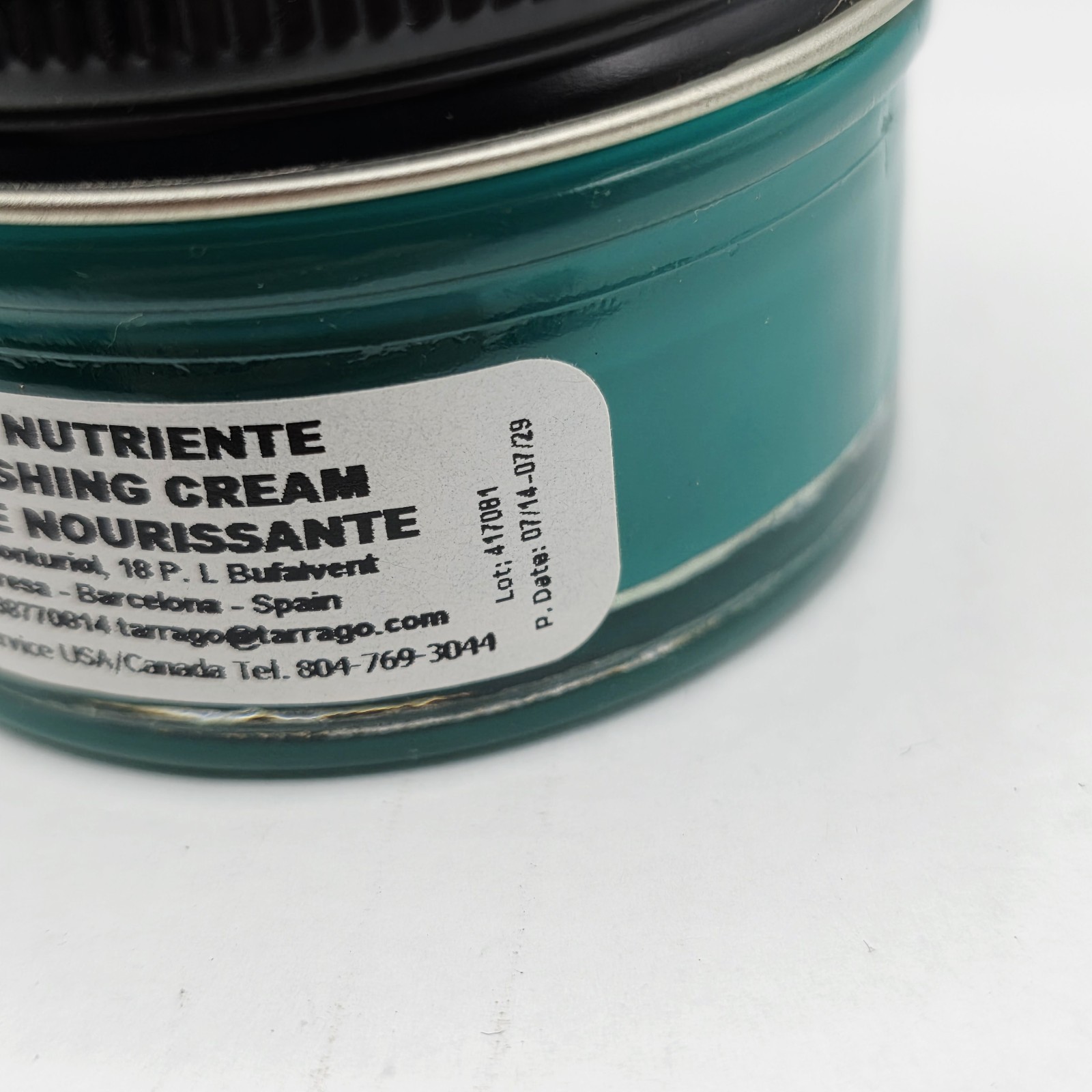 Tarrago Shoe Polish # 127 Emerald Green Cream Leather Protector 1.76 oz. 50ml