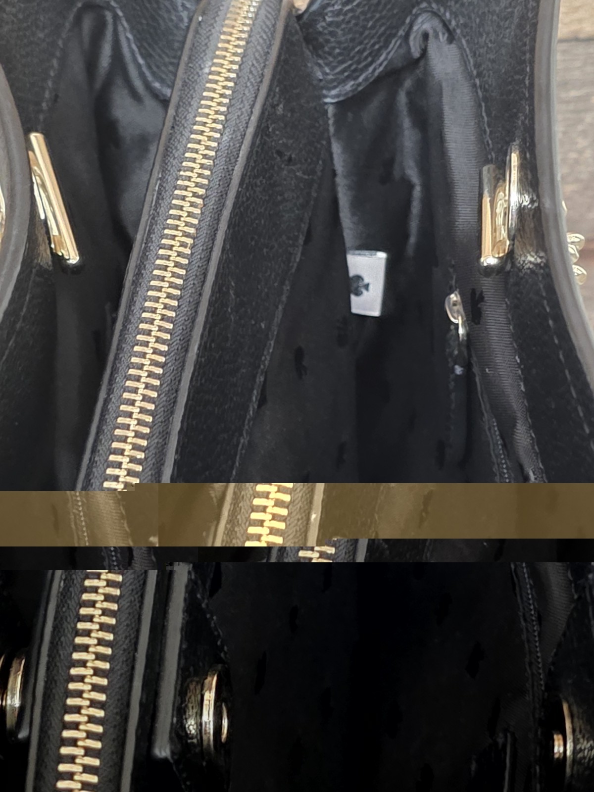 Kate Spade New York Wellesley Camryn Black Pebbled Leather Chain Tote