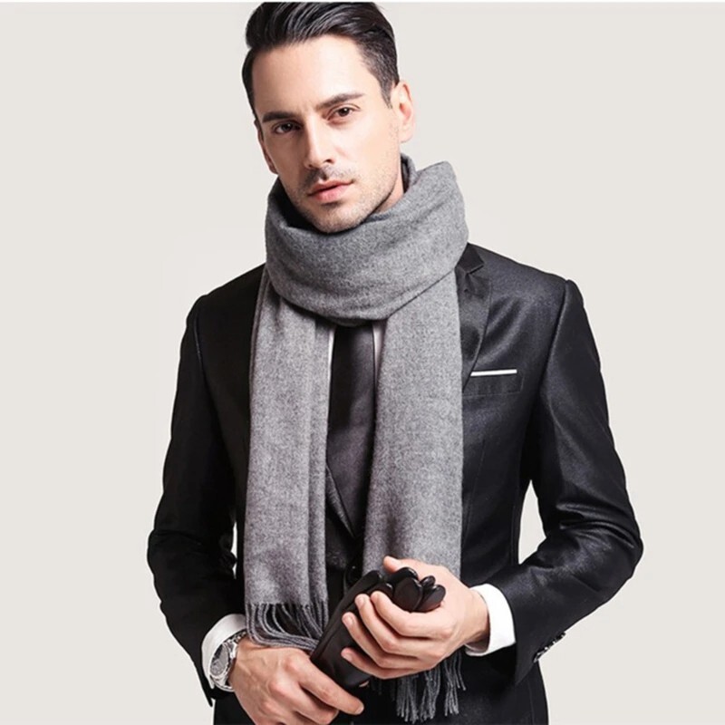 Brand Wool Scarves Winter Soft Warm Cashmere Shawl Thickened Long Tassel Shaw…