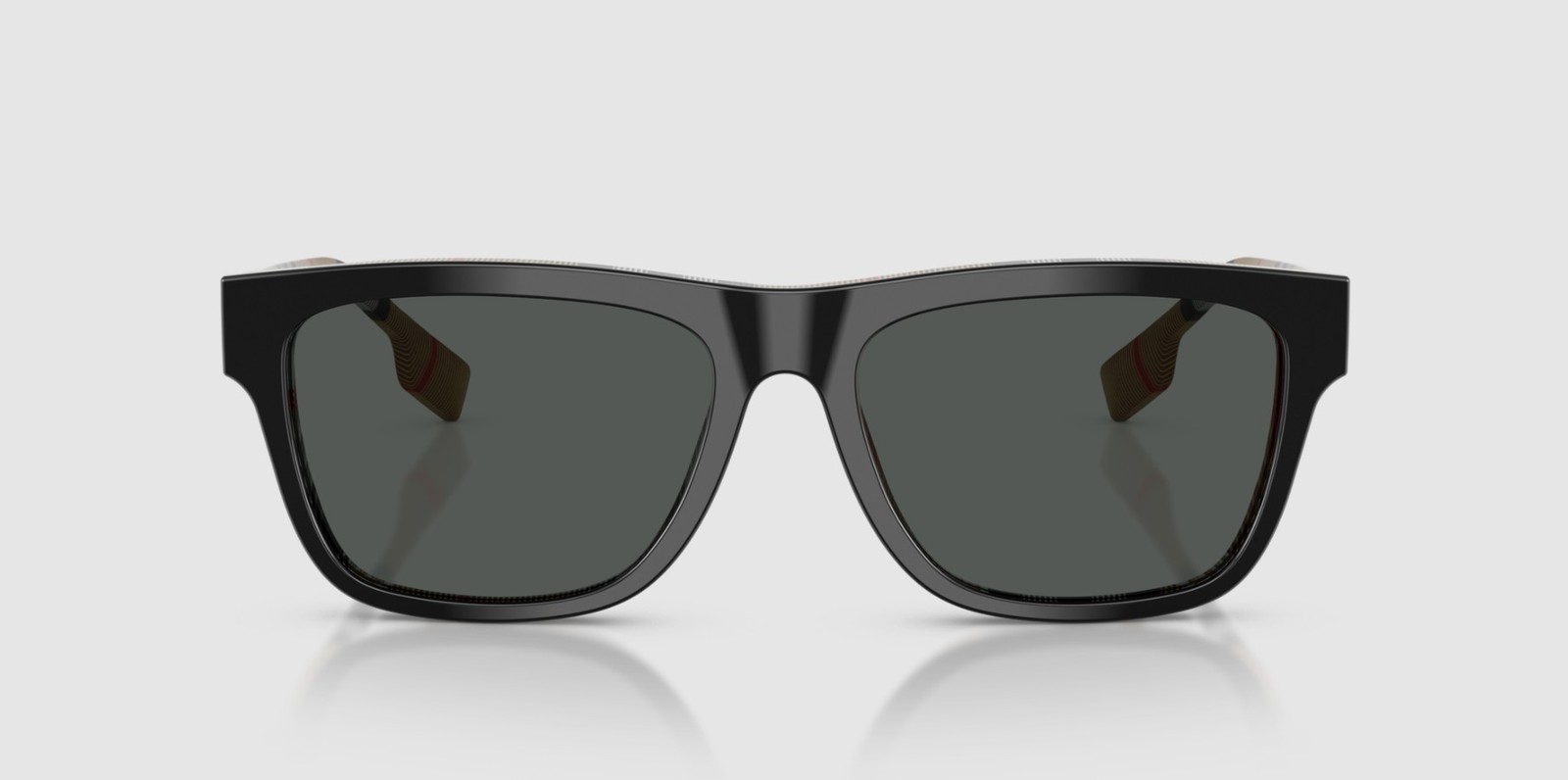 BURBERRY BE4293 380687 Top Black On Vintage Check Grey 56 mm Men’s Sunglasses