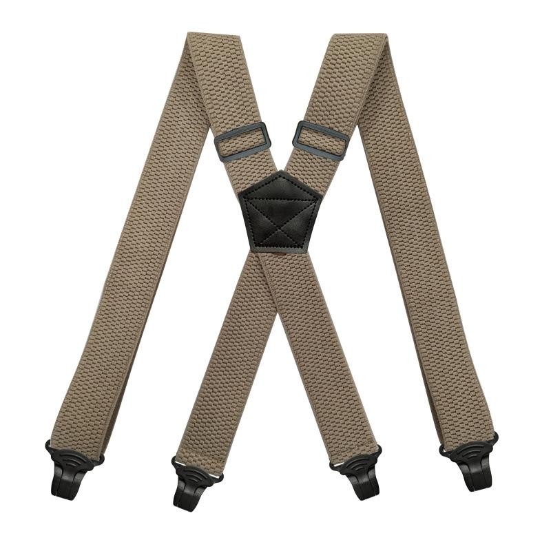 Heavy Duty Suspenders for Men Work Biker Outdoor 3.8cm Wide X-Back with4