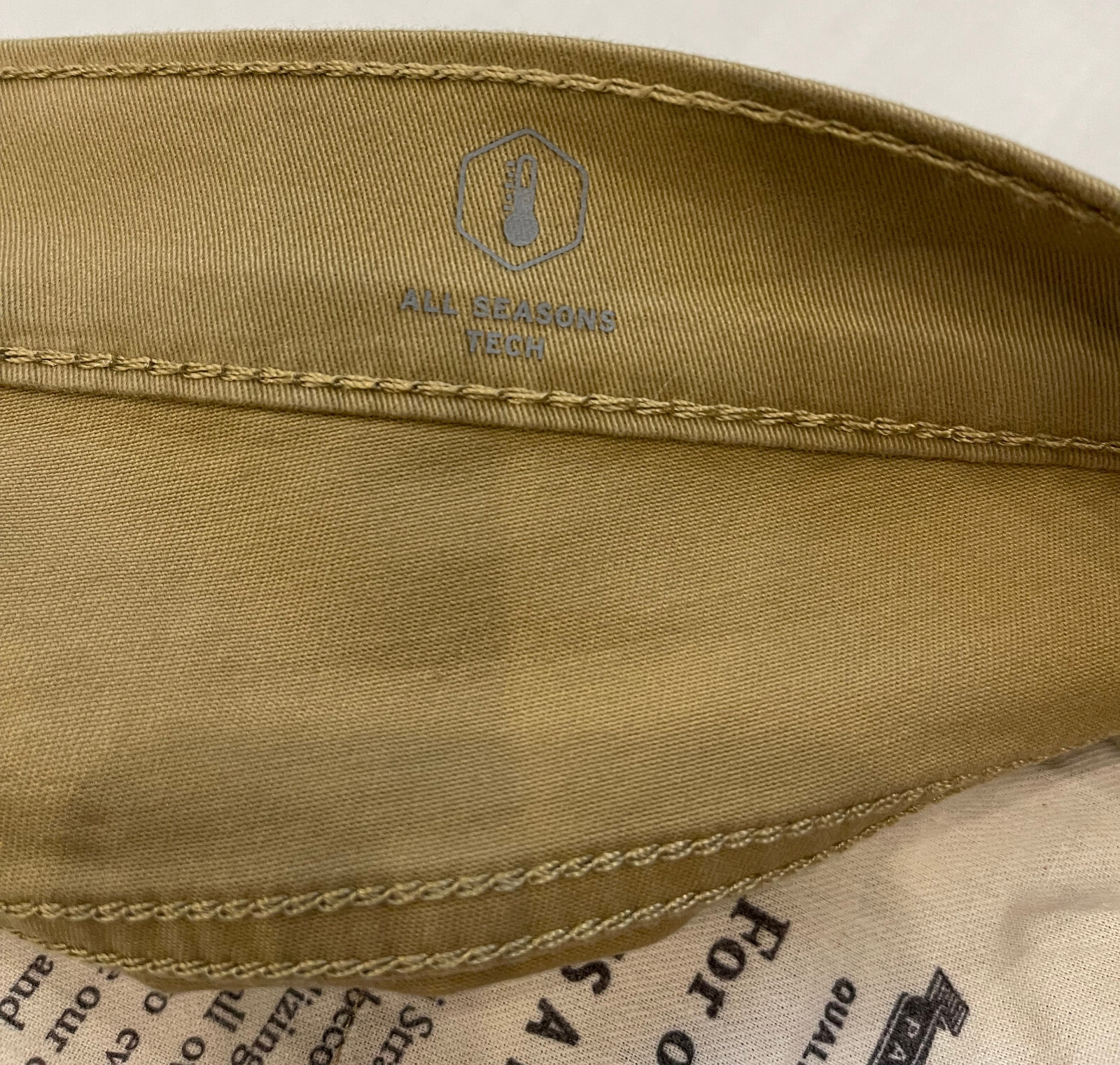 Mens Levis 502 Taper Stretch Twill Jeans 34X32 Harvest Gold All Seasons Tech