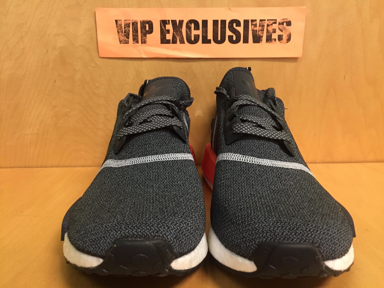 Adidas NMD R1 Runner Charcoal Grey Orange 3M Mesh Nomad S31510