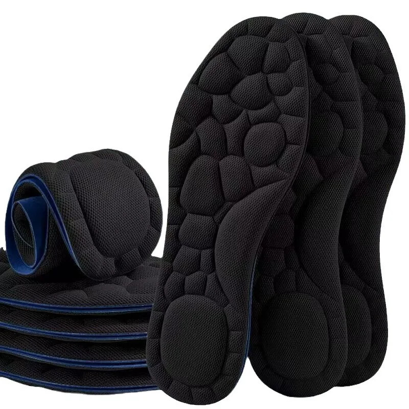 5D Insoles for Shoes Men Outdoor Running Sports Insole Feet Memory foam Shock Ab
