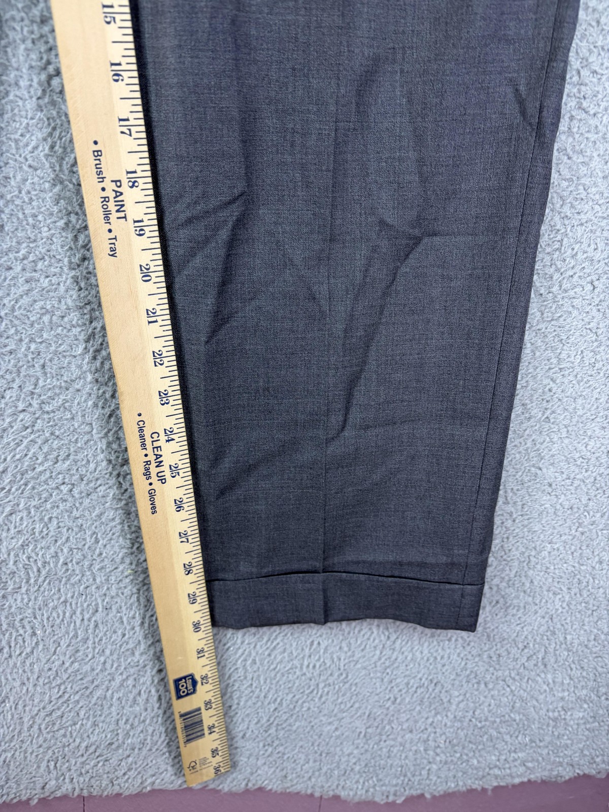 Santorelli Dress Pants Mens 36×29 Gray Wool Pleated Classic Fit Made In Italy