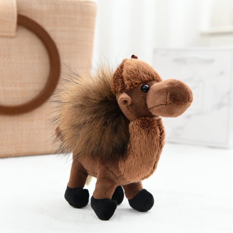 1PC Plush camel keychain, animal bag pendant, cute backpack keychain