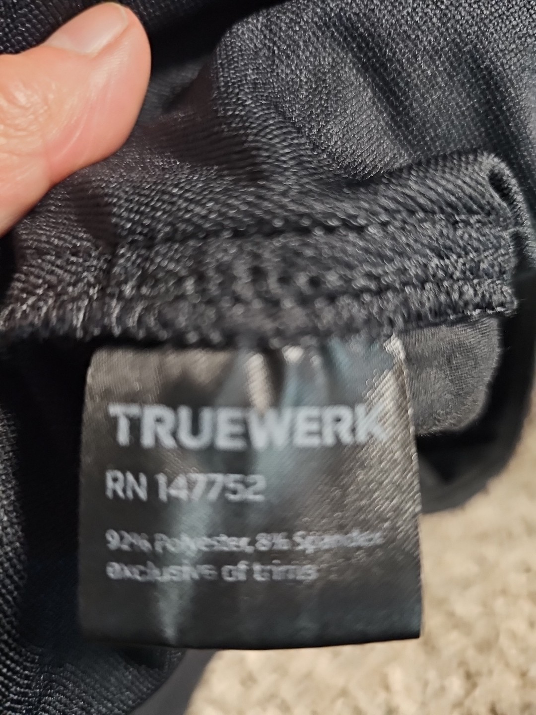 Truewerk Mens Pants 36×32 Black Work Utility Cargo Softshell Used NO KNEE PADS