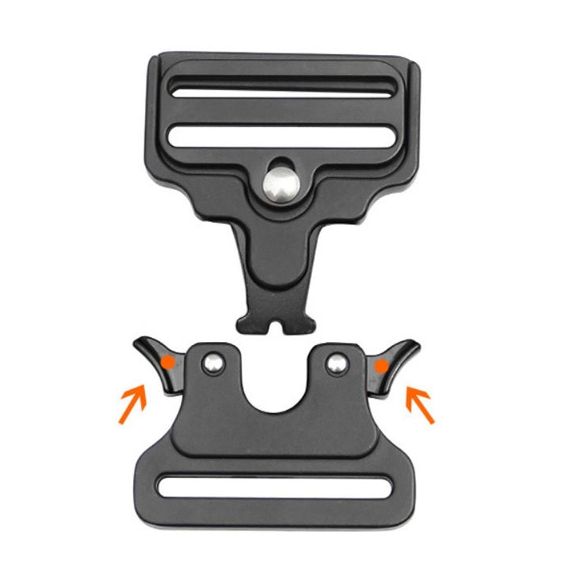 Tactical Quick Release Buckle Black for 50-52mm Webbing, Heavy Duty Belt Buckle