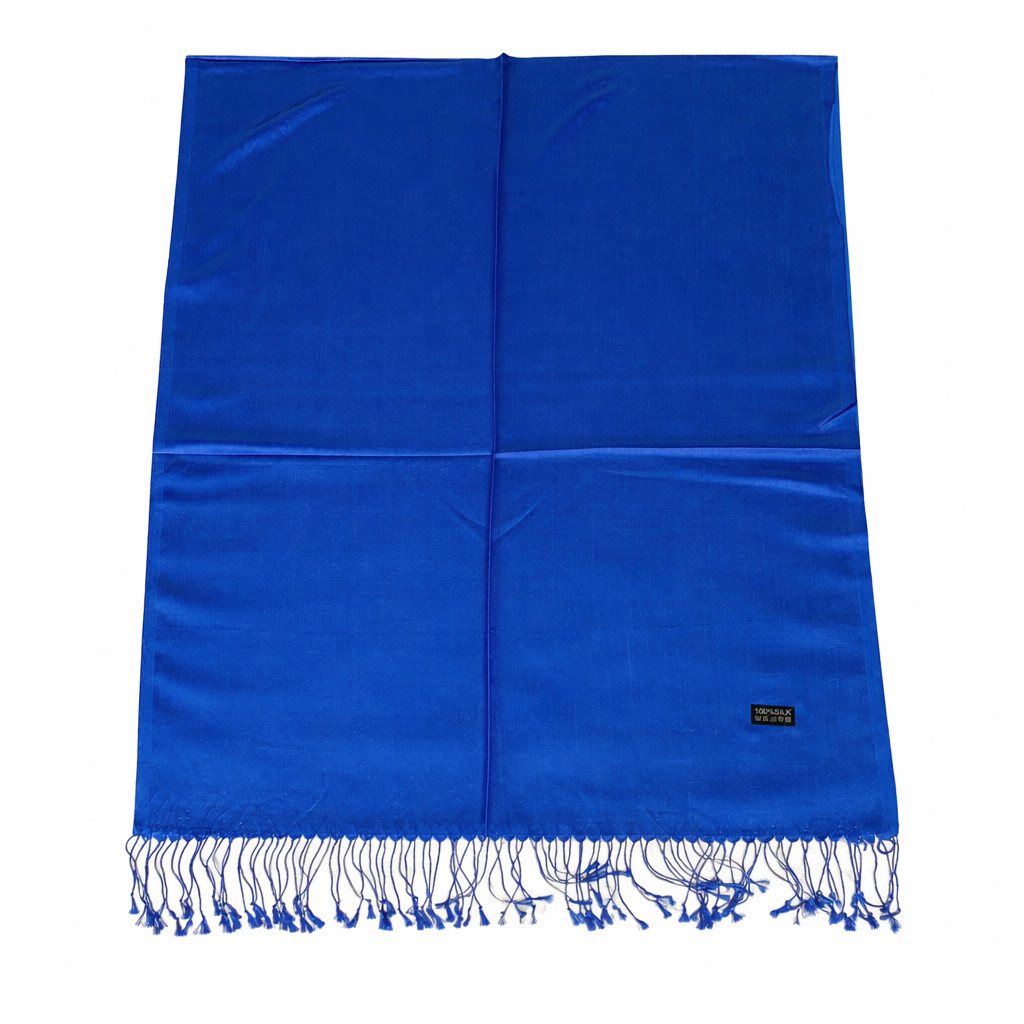 Women’s 100% Silk Solid Long Rectangular Scarf Shawl Wrap Stole Elegant