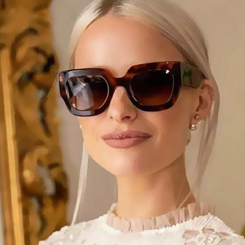 Oversized Thick Frame Square Sunglasses Retro Men’s Women Outdoor UV400 Glasses