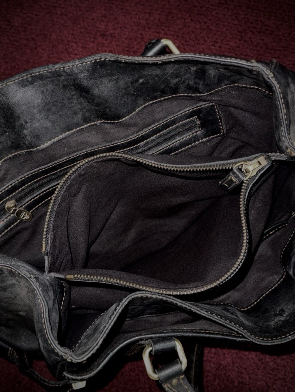 MCM MUNCHEN Leather Vintage Germany Dark Black