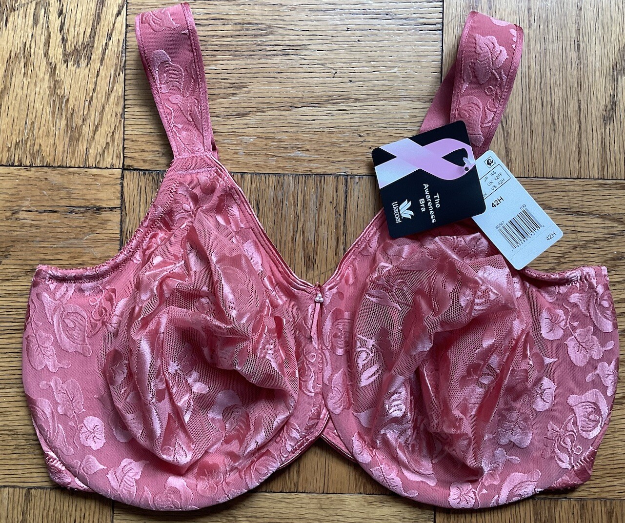 42H – Seamless Underwire Bra by Wacoal; AWARENESS, Faded Rose, New