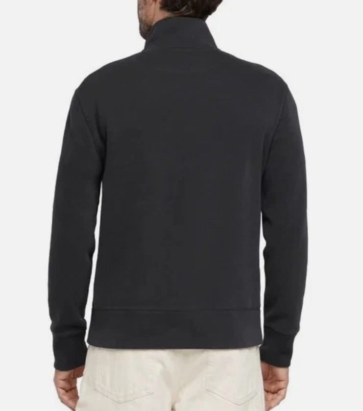 Banana Republic Men’s Double Knit 1/4 Zip Pullover Black Size XL